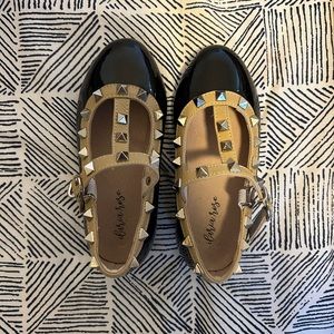 Black fancy baby girl shoes